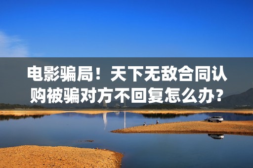 电影骗局！天下无敌合同认购被骗对方不回复怎么办？怎么追回资金？——抵制耐克(骗局改编电影)