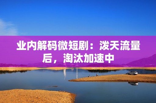 业内解码微短剧：泼天流量后，淘汰加速中