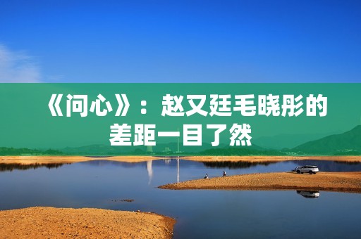 《问心》：赵又廷毛晓彤的差距一目了然