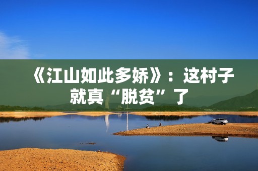 《江山如此多娇》：这村子就真“脱贫”了