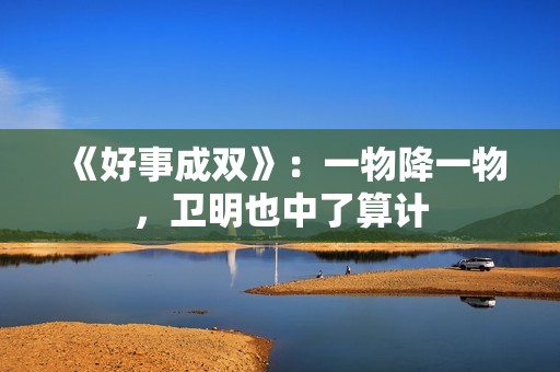 《好事成双》：一物降一物，卫明也中了算计