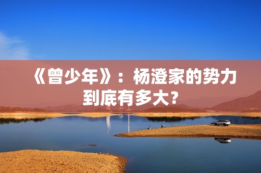 《曾少年》：杨澄家的势力到底有多大？