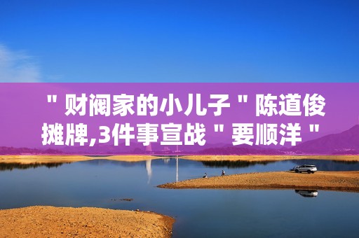 ＂财阀家的小儿子＂陈道俊摊牌,3件事宣战＂要顺洋＂