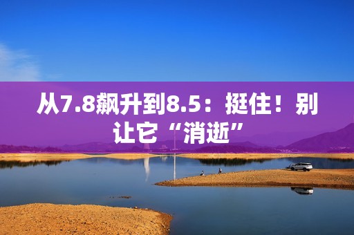 从7.8飙升到8.5：挺住！别让它“消逝”