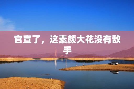 官宣了，这素颜大花没有敌手