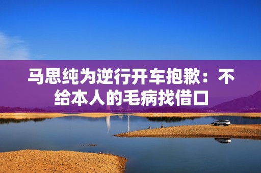 马思纯为逆行开车抱歉：不给本人的毛病找借口