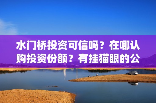 水门桥投资可信吗？在哪认购投资份额？有挂猫眼的公司吗？(水门桥出品方)