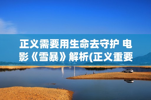 正义需要用生命去守护 电影《雪暴》解析(正义重要还是生命重要)
