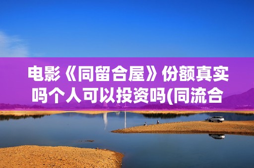 电影《同留合屋》份额真实吗个人可以投资吗(同流合屋电子书)