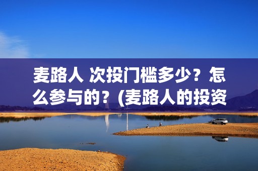麦路人 次投门槛多少？怎么参与的？(麦路人的投资方是谁)