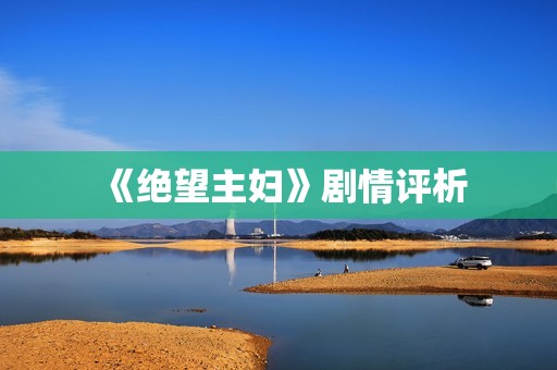 《绝望主妇》剧情评析
