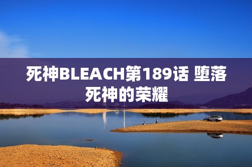 死神BLEACH第189话 堕落死神的荣耀