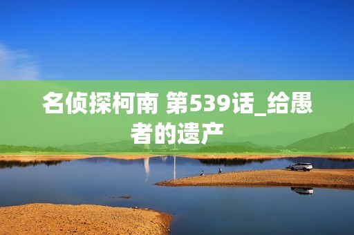 名侦探柯南 第539话_给愚者的遗产