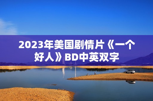 2023年美国剧情片《一个好人》BD中英双字