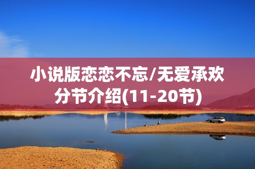 小说版恋恋不忘/无爱承欢分节介绍(11-20节)