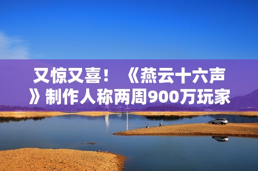 又惊又喜！ 《燕云十六声》制作人称两周900万玩家是责任的象征