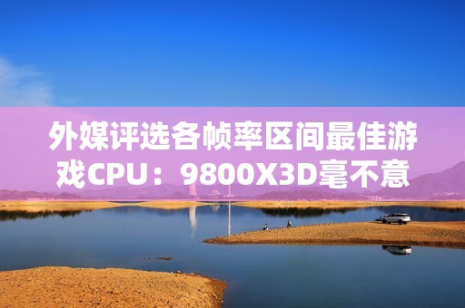 外媒评选各帧率区间最佳游戏CPU：9800X3D毫不意外