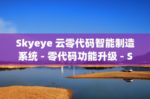 Skyeye 云零代码智能制造系统 - 零代码功能升级 - Saas v3.17.14 发布