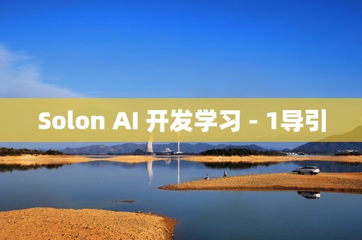 Solon AI 开发学习 - 1导引