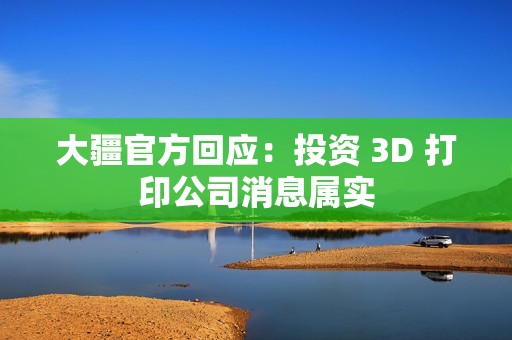 大疆官方回应：投资 3D 打印公司消息属实