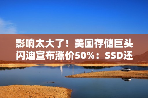 影响太大了！美国存储巨头闪迪宣布涨价50%：SSD还得涨价