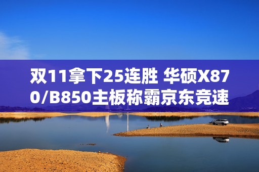 双11拿下25连胜 华硕X870/B850主板称霸京东竞速榜