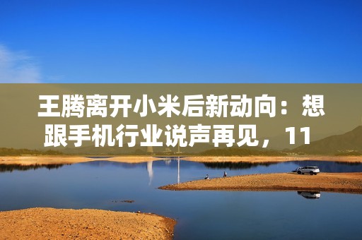 王腾离开小米后新动向：想跟手机行业说声再见，11 月准备尝试新的赛道