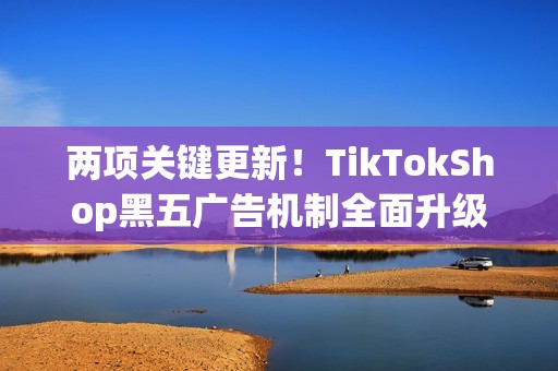 两项关键更新！TikTokShop黑五广告机制全面升级，开启GMVMax享海量大促资源
