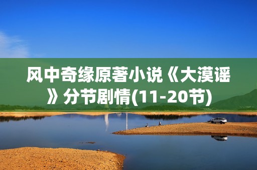 风中奇缘原著小说《大漠谣》分节剧情(11-20节)
