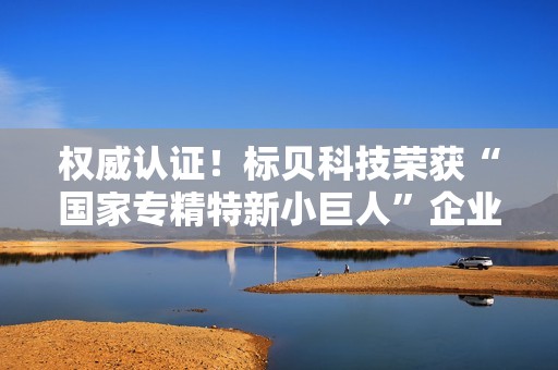 权威认证！标贝科技荣获“国家专精特新小巨人”企业称号