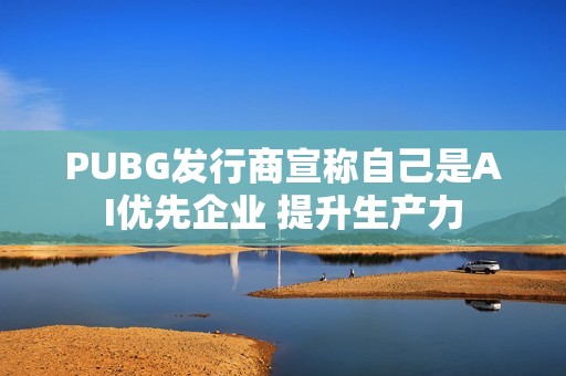 PUBG发行商宣称自己是AI优先企业 提升生产力