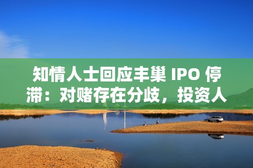 知情人士回应丰巢 IPO 停滞：对赌存在分歧，投资人起诉