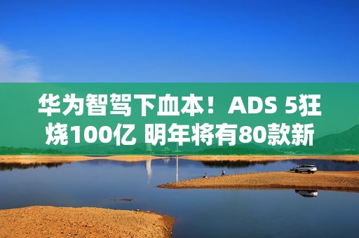 华为智驾下血本！ADS 5狂烧100亿 明年将有80款新车落地
