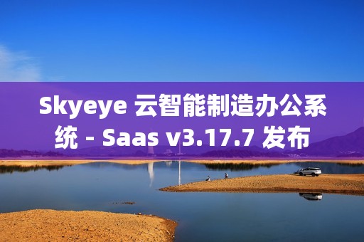 Skyeye 云智能制造办公系统 - Saas v3.17.7 发布