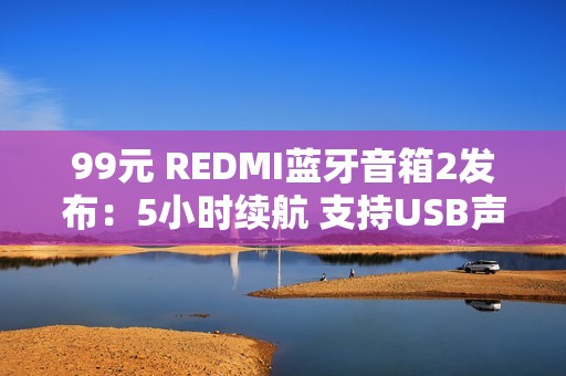 99元 REDMI蓝牙音箱2发布：5小时续航 支持USB声卡
