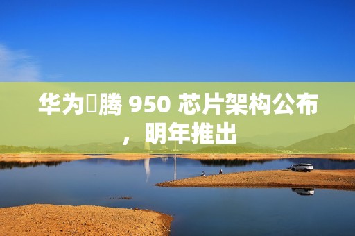 华为昇腾 950 芯片架构公布，明年推出
