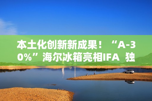 本土化创新新成果！“A-30%”海尔冰箱亮相IFA  独获VDE认证