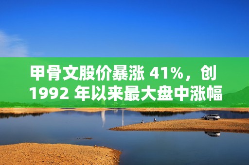 甲骨文股价暴涨 41%，创 1992 年以来最大盘中涨幅