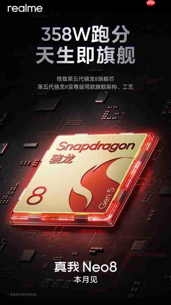 真我Neo8官宣搭载第五代骁龙8旗舰芯 跑分超358万