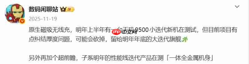 vivo X300s新机配置曝光！1.5K OLED大直屏+2亿像素大底主摄