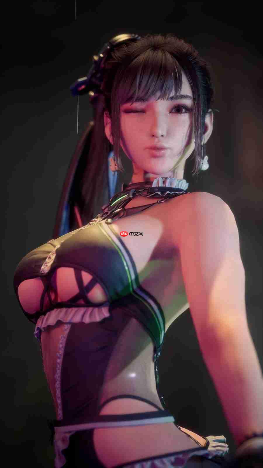 粉色连体服翘臀超性感！国外博主《剑星》伊芙新3D图