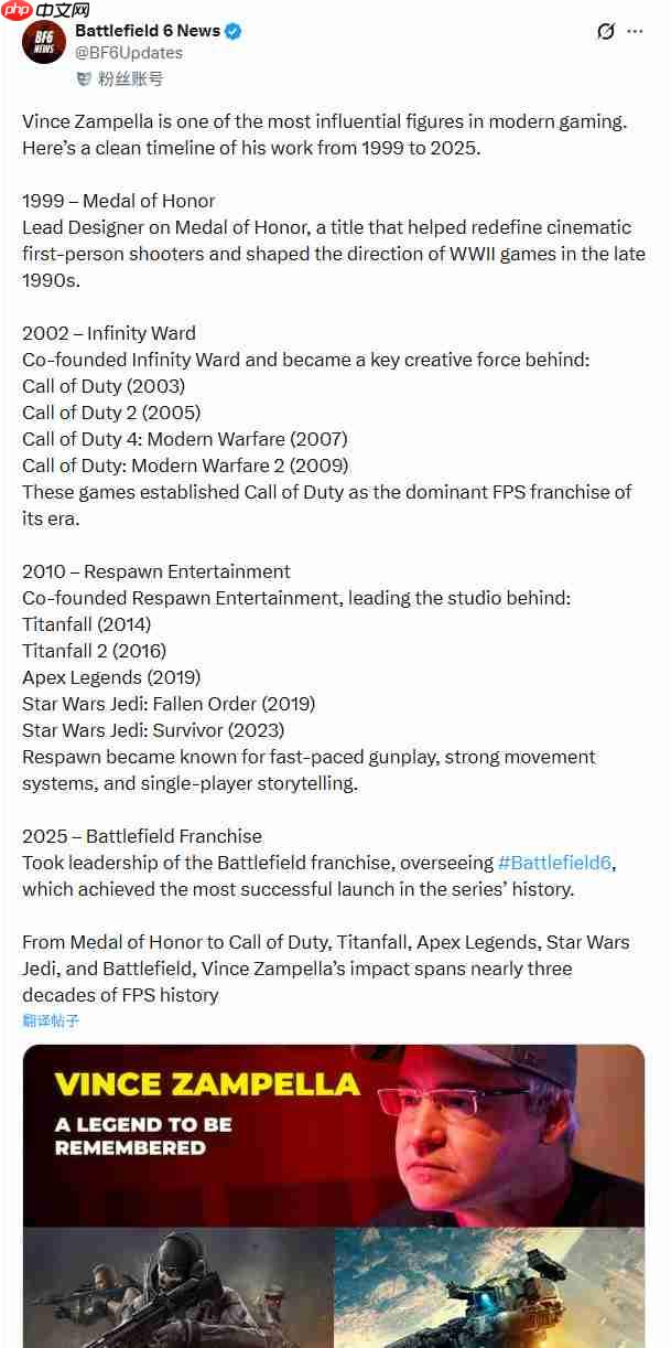 从COD到Apex再到战地：一个人统治FPS的26年