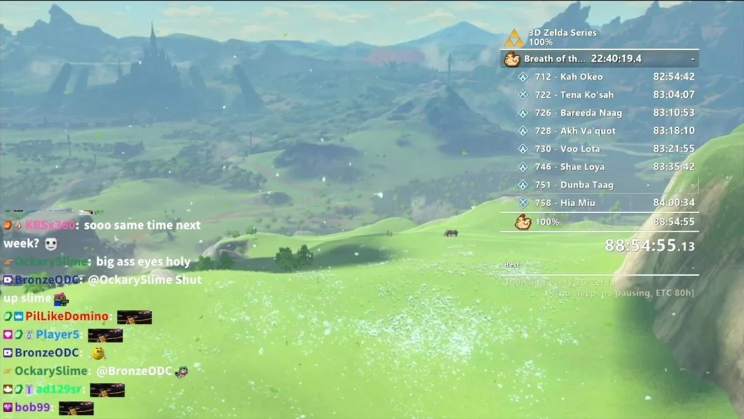 《塞尔达》3D版7部100%RTA神玩出现 总耗时约90个小时