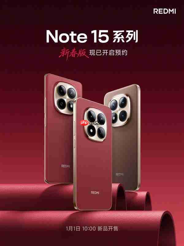 REDMI Note 15系列新春版发布：三剑齐发 1099元起