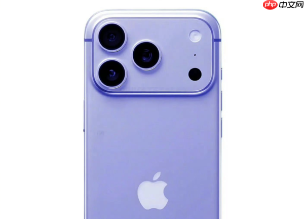 iPhone 18 Pro五款新配色渲染图曝光：蓝紫绿粉银五色