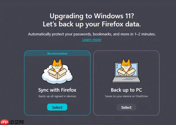 Firefox 146.0 发布，为 Windows 10 带来备份工具并强化多平台体验​