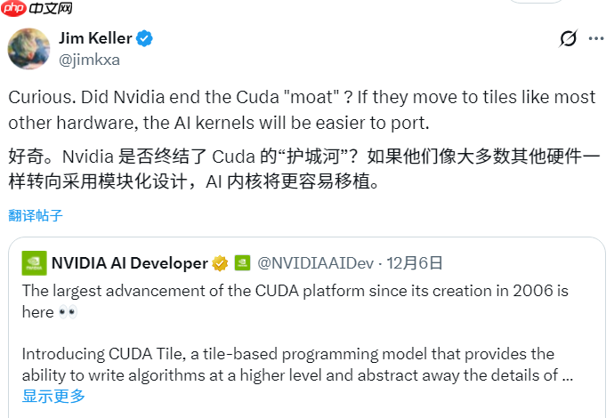 CUDA 发布 20 年来最大更新，芯片大神 Jim Keller：NVIDIA 在拆护城河