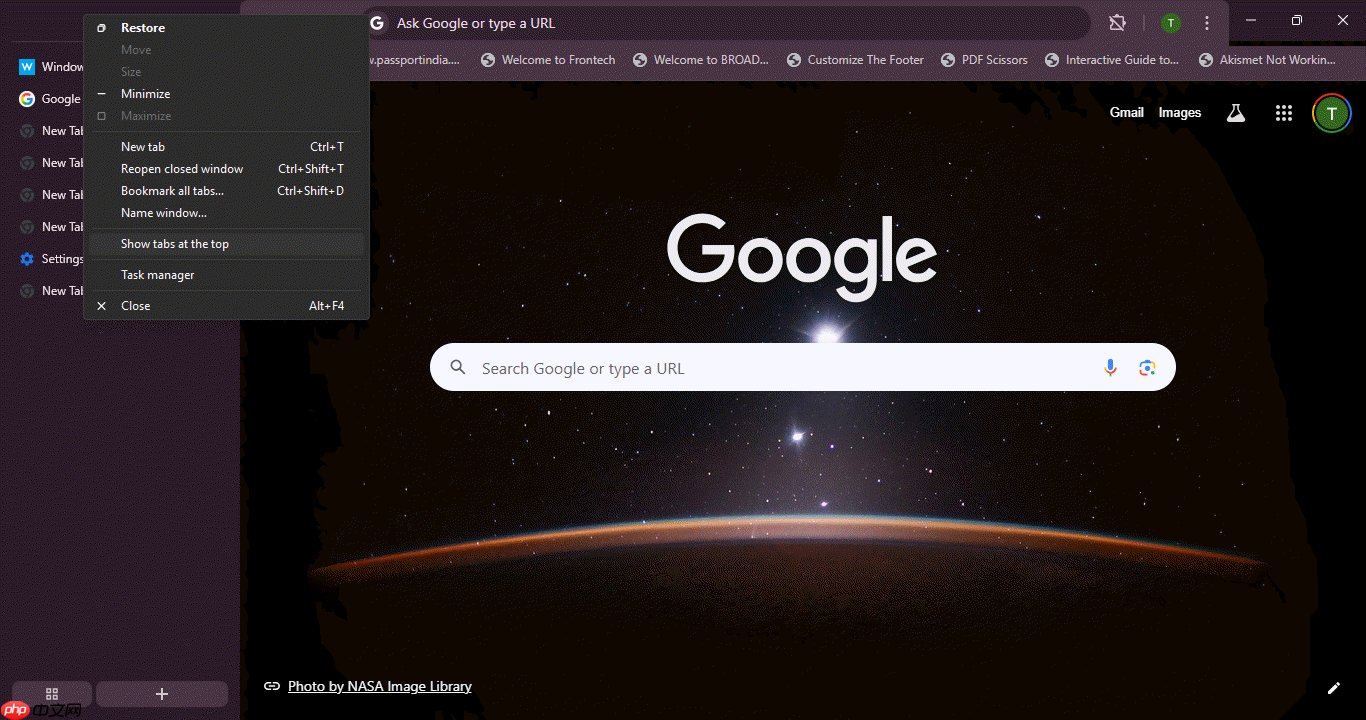 Chrome 金丝雀版已提供「垂直标签页」功能