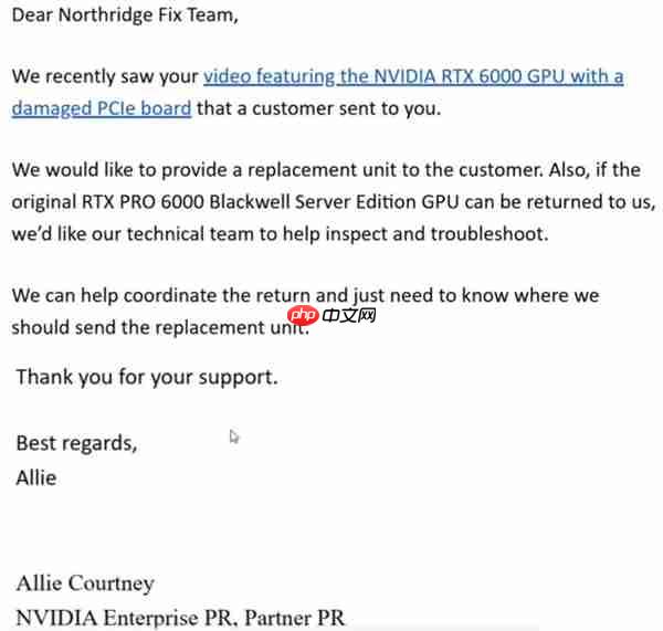 1万美元的RTX PRO 6000显卡损坏没法修：NVIDIA同意换新了！