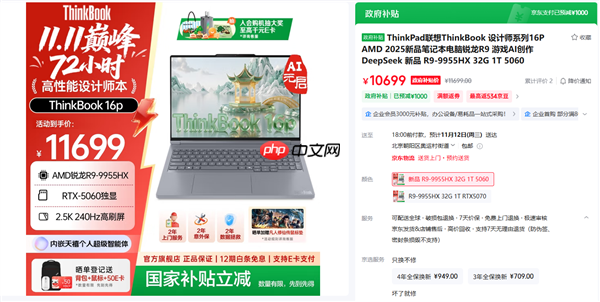 芯更强 价更香！错过再等一整年！2025双11锐龙笔记本优选